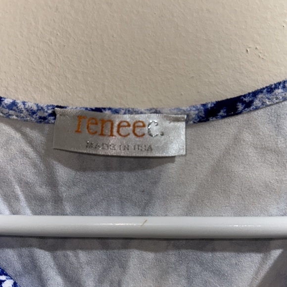 suede blue and white boutique dress - Picture 3 of 3